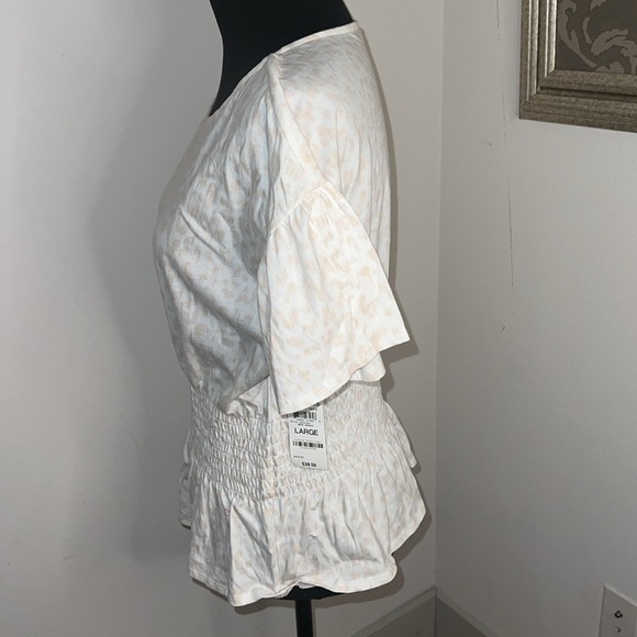 INC International Concepts Cotton animal Print Smock-Waist Top Sz L new - Picture 7 of 11